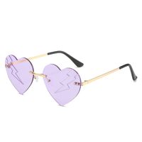 Elegant Simple Style Solid Color Pc Special-shaped Mirror Frameless Women's Sunglasses sku image 14