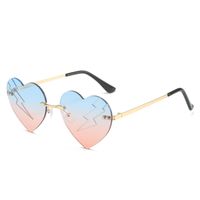 Elegant Simple Style Solid Color Pc Special-shaped Mirror Frameless Women's Sunglasses sku image 10
