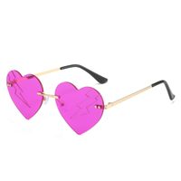 Elegant Simple Style Solid Color Pc Special-shaped Mirror Frameless Women's Sunglasses sku image 5