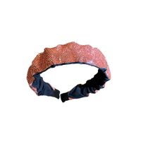 Simple Style Shiny Solid Color Alloy Cloth Pleated Inlay Rhinestones Hair Band main image 5