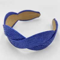 Retro Simple Style Solid Color Cloth Handmade Knitting Hair Band sku image 2