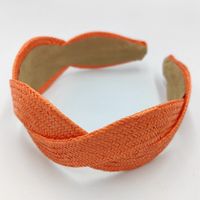 Retro Simple Style Solid Color Cloth Handmade Knitting Hair Band sku image 3