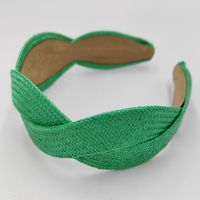 Retro Simple Style Solid Color Cloth Handmade Knitting Hair Band sku image 1