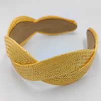 Retro Simple Style Solid Color Cloth Handmade Knitting Hair Band sku image 5