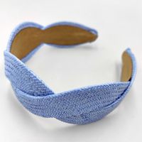 Retro Simple Style Solid Color Cloth Handmade Knitting Hair Band sku image 4