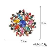 Ethnic Style Shiny Flower Alloy Inlay Crystal Glass Women's Brooches main image 5