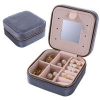 Simple Style Solid Color Flannel Jewelry Boxes sku image 14