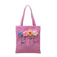 Women's Streetwear Flower Canvas Shopping Bags sku image 3