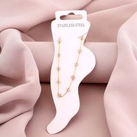 Modern Style Geometric 304 Stainless Steel Plating None 18K Gold Plated Women'S Anklet sku image 4