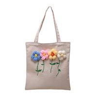 Women's Streetwear Flower Canvas Shopping Bags sku image 1