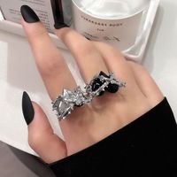 Cool Style Heart Shape Alloy Plating Women's Open Ring main image 1