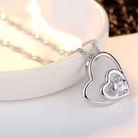 Elegant Lady Classic Style Heart Shape Alloy Plating Inlay Zircon Women's Pendant Necklace main image 5