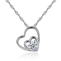 Elegant Lady Classic Style Heart Shape Alloy Plating Inlay Zircon Women's Pendant Necklace main image 2