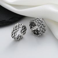 Wholesale Retro Geometric Sterling Silver Plating Open Ring main image 1