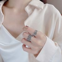 Wholesale Retro Geometric Sterling Silver Plating Open Ring main image 5