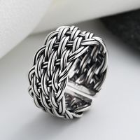 Wholesale Retro Geometric Sterling Silver Plating Open Ring main image 4