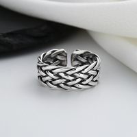 Wholesale Retro Geometric Sterling Silver Plating Open Ring main image 3