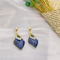 Retro Geometric Alloy Plating Inlay Artificial Gemstones Women's Drop Earrings sku image 2