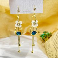 Basic Lady Classic Style Geometric Alloy Plating Inlay Artificial Gemstones Women's Drop Earrings sku image 6