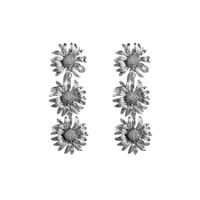 Elegant Retro Flower Alloy Plating Gold Plated Silver Plated Women's Drop Earrings main image 2