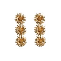 Elegant Retro Flower Alloy Plating Gold Plated Silver Plated Women's Drop Earrings main image 3