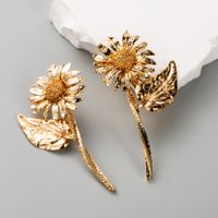 Exaggerated Artistic Flower Alloy Plating Gold Plated Silver Plated Women's Ear Studs main image 4