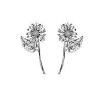 Exaggerated Artistic Flower Alloy Plating Gold Plated Silver Plated Women's Ear Studs main image 3