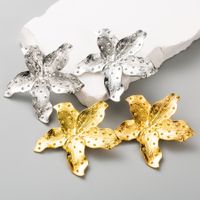 1 Pair Exaggerated Artistic Starfish Plating Alloy Titanium Steel Gold Plated Silver Plated Ear Studs main image 1