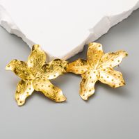 1 Pair Exaggerated Artistic Starfish Plating Alloy Titanium Steel Gold Plated Silver Plated Ear Studs main image 5