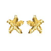 1 Pair Exaggerated Artistic Starfish Plating Alloy Titanium Steel Gold Plated Silver Plated Ear Studs main image 3