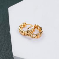 1 Pair IG Style Chain Plating Copper Hoop Earrings sku image 2