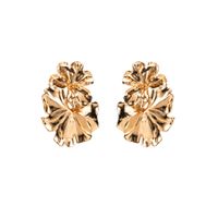 1 Pair Elegant Artistic Flower Plating Alloy Metal Gold Plated Silver Plated Drop Earrings main image 2