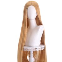 Women's Elegant Party Stage Cosplay High Temperature Wire Centre Parting Long Straight Hair Wigs sku image 15