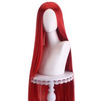 Women's Elegant Party Stage Cosplay High Temperature Wire Centre Parting Long Straight Hair Wigs sku image 10
