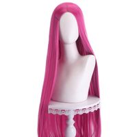 Women's Elegant Party Stage Cosplay High Temperature Wire Centre Parting Long Straight Hair Wigs sku image 9