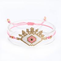 Handmade Devil's Eye Glass Knitting Women's Bracelets sku image 2