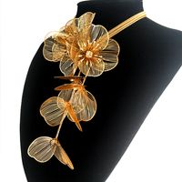 Elegant Luxuriös Glänzend Blume Legierung Überzug Frau Lange Halskette main image 5