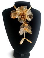 Elegant Luxuriös Glänzend Blume Legierung Überzug Frau Lange Halskette main image 4