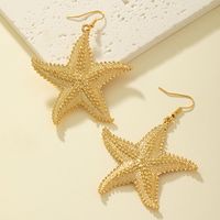 Hip-hop Beach Korean Style Starfish Alloy Plating Women's Drop Earrings main image 5