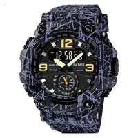 Sports Color Block Camouflage Buckle Electronic Men's Watches sku image 5