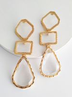 Vacation Square Water Droplets Alloy Inlay Acrylic Women's Drop Earrings main image 2