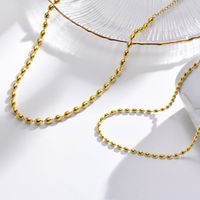 201 Stainless Steel IG Style Simple Style Plating Solid Color Necklace main image 5