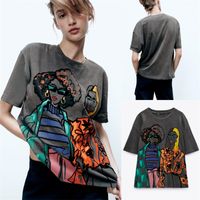 Women's T-shirt Short Sleeve T-shirts Printing Streetwear Human main image 2