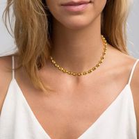 304 Stainless Steel 18K Gold Plated Retro Layered Plating Geometric Layered Necklaces sku image 1