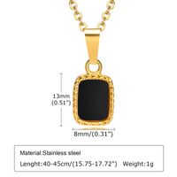 201 Stainless Steel 18K Gold Plated IG Style Vacation Simple Style Plating Solid Color Agate Shell Pendant Necklace main image 3