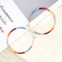 Vacation Round Colorful Glass Beaded Women's Hoop Earrings main image 6