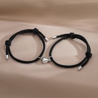 Casual Simple Style Heart Shape Alloy Rope Couple Bracelets main image 4