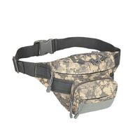 Unisex Casual Retro Sports Solid Color Camouflage Oxford Cloth Waist Bags sku image 2