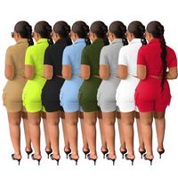Women's Streetwear Solid Color Polyester Shorts Sets main image 2