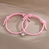 Casual Simple Style Heart Shape Alloy Rope Couple Bracelets sku image 3